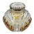 Bohemian Crystal Vase, Amber Cut To Clear Vase