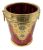 Bohemian Hand Painted & Gilded Ruby Glass Champagne Bucket 