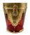 Bohemian Hand Painted & Gilded Ruby Glass Champagne Bucket 