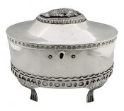 Carl Magnus Rydberg 830 Fine Silver Box, Sweden, Dated 1820