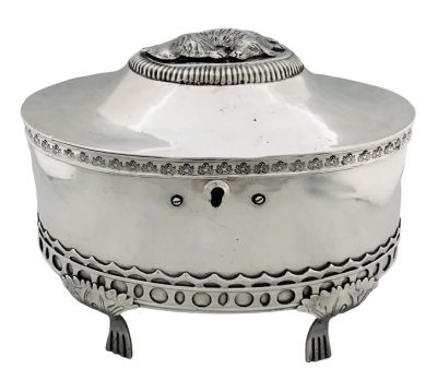 Carl Magnus Rydberg 830 Fine Silver Box, Sweden, Dated 1820