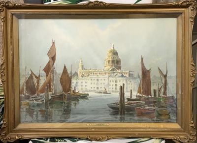 Charles Hannaford Water Colour of St. Paul’s Cathedral London