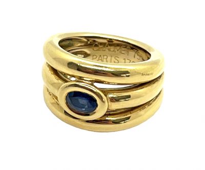 Chaumet Vintage Sapphire Solitaire Ring