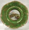 Coalport Hand Painted and Signed English Castle Cabinet Plates, circa 1900
