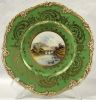 Coalport Hand Painted and Signed English Castle Cabinet Plates, circa 1900