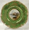 Coalport Hand Painted and Signed English Castle Cabinet Plates, circa 1900