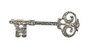 Edwardian Diamond ' Key ' Brooch