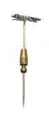 Edwardian Ruby and Diamond Fox Stick Pin