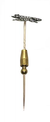 Edwardian Ruby and Diamond Fox Stick Pin