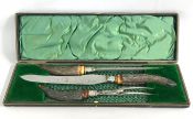 Edwardian Stag Handled Boxed Carving Set