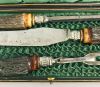 Edwardian Stag Handled Boxed Carving Set