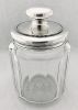 Edwardian Sterling Silver & Cut Glass Covered Jar