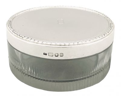 English Mid-Century Sterling Silver Powder Jar