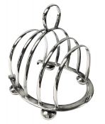 English Silver Plate Figural Horseshoe Shaped Toast Rack