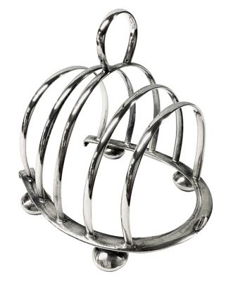 English Silver Plate Figural Horseshoe Shaped Toast Rack