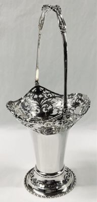 English Sterling Silver Brides Basket, London 1926