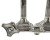 English Sterling Silver Corinthian Column Candlesticks