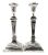English Sterling Silver Neoclassical Column Candlesticks Dated 1897