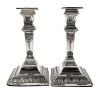 English Sterling Silver Neoclassical Inspired Candlesticks, Dated 1909