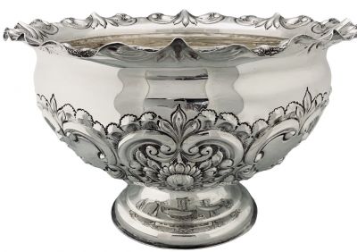 English Sterling Silver Pedestal Rose Bowl / Presentation Trophy Dated 1899