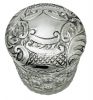 English Sterling Silver & Cut Glass Dresser Jar, Dated 1902