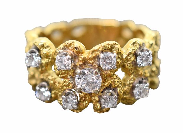 Estate Diamond Open Nugget Ring