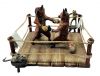 Franz Bergmann Cold Painted Bronze Miniature of Boxing Foxes