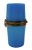 French Blue Opaline Glass Cylindrical Box