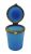 French Blue Opaline Glass Cylindrical Box