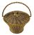 French Opaline Glass Basket In Blue
