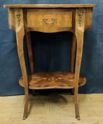 Fruitwood Inlay Table With Bronze Mounts