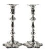 George II Style Sterling Silver Candlesticks