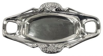 Jugendstil / Art Nouveau 800 Fine Silver Bread Tray, Germany, Early 20th Century