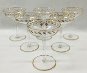 Gilded Wreath Motif Champagne Coupes
