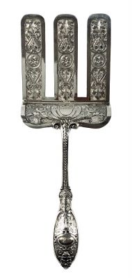 Henniger & Co. Silver Plate Renaissance Revival Asparagus Server