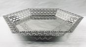 Hexagonal Silver Plate Gallery Tray