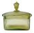Loetz Iridescent Green Glass Table Box 