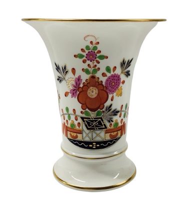 Meissen Floral Trumpet Vase