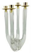 Mid-Century Modern Crystal Candelabra, Schneider France 