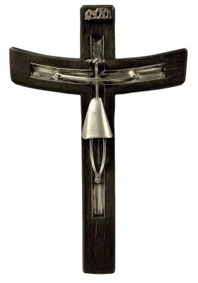 Mid Century Modern Sterling Silver Crucifix, Made in Taxco, Mexico