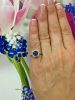 Modern Sapphire and Diamond Engagement Ring
