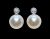Modern Cultured Pearl and Diamond Earrings