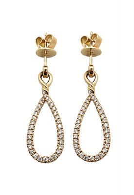 Modern Diamond Drop Earrings