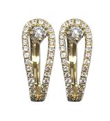 Modern Diamond Huggie Earrings