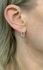 Modern Diamond Huggie Earrings