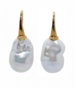 Modern Freshwater Baroque Pearl Drop Earrings