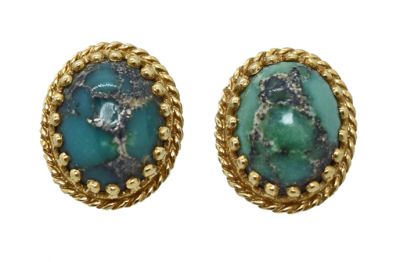 Modern Nephrite Jade Stud Earrings