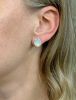 Modern Opal and Diamond Earrings