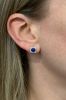 Modern Sapphire and Diamond Earrings