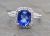 Modern Sapphire and Diamond Engagement Ring